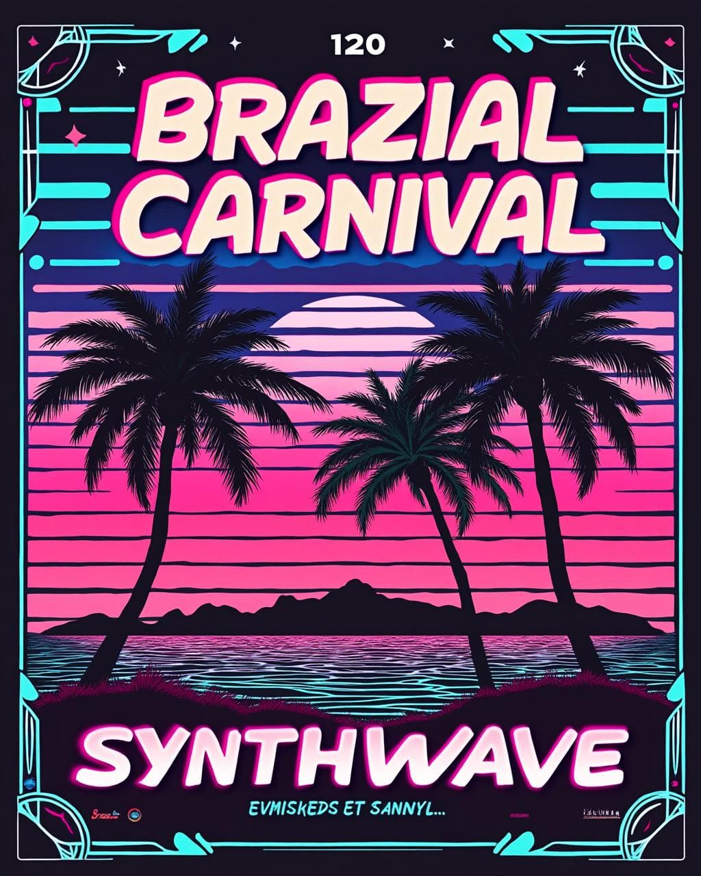 Example art generated in Retro 80s style
